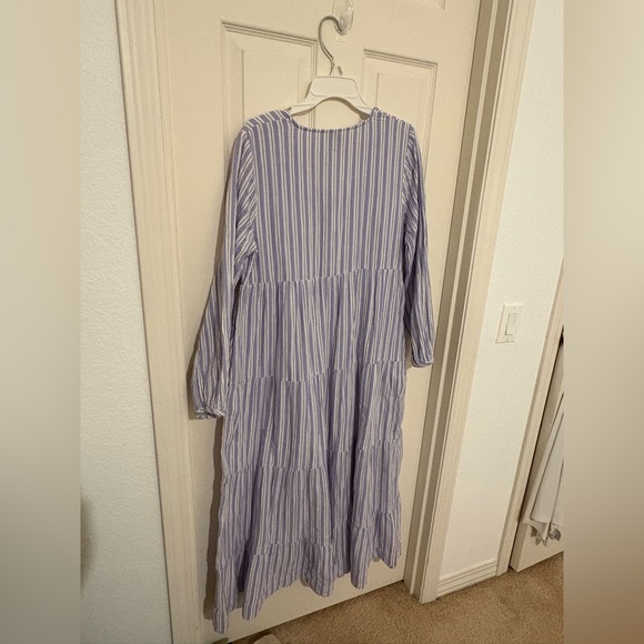 Universal Thread Lavender Striped Long Sleeve Maxi Dress - Picture 2 of 4
